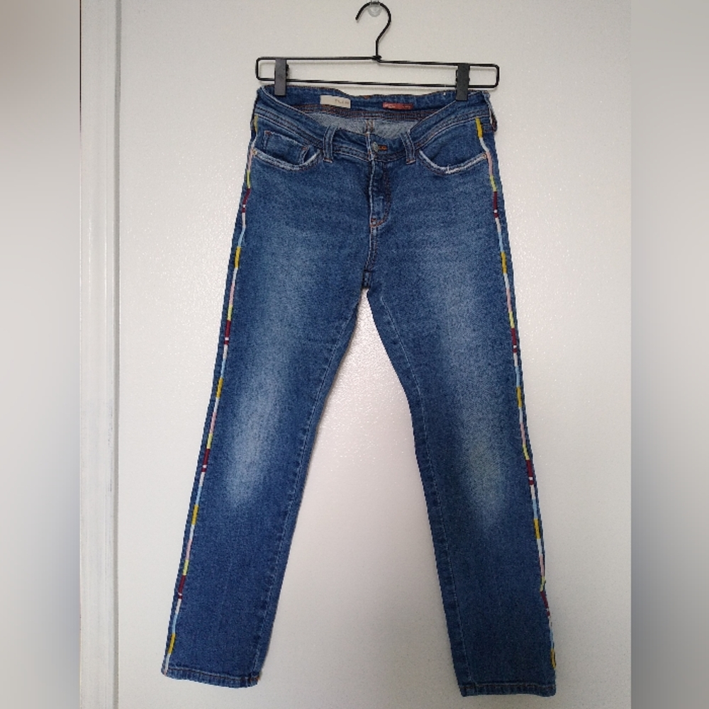 Anthropology Pilcro Slim Boyfriend Crop Jeans